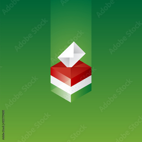 Elections in Hungary green background vector