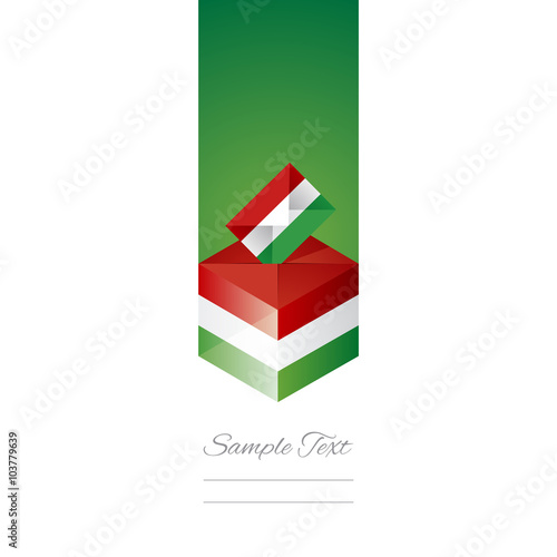 Elections in Hungary white background vector