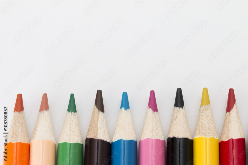 line up colorful pencils line up colorful pencils