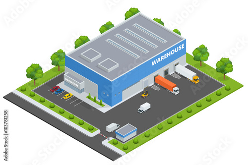 Set of flat vector on the theme of Logistics, Delivery,  Warehouse, Freight, Cargo, Transportation. Storage of goods.  Vector 3d isometric illustration