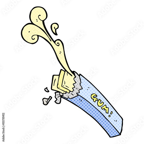 cartoon chewing gum