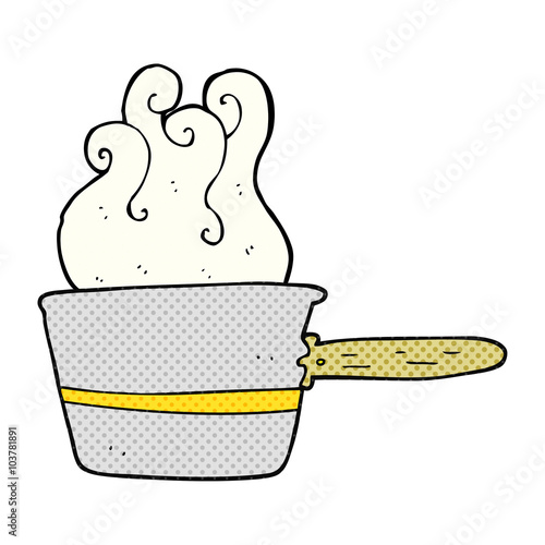 cartoon saucepan cooking