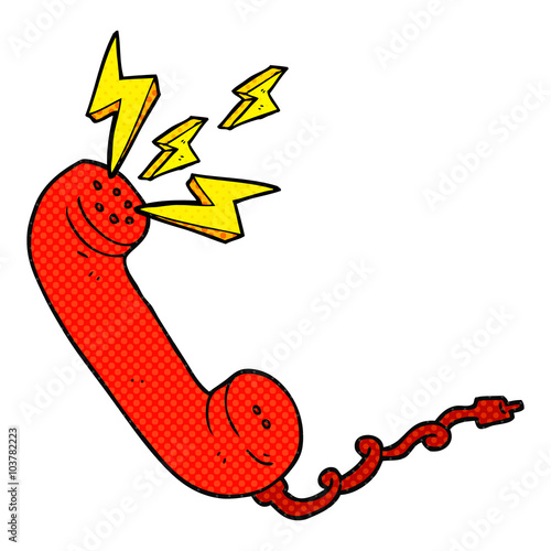 cartoon telephone receiver