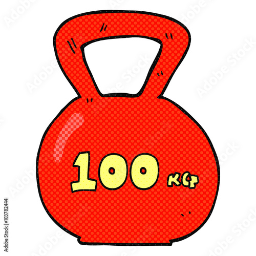 cartoon 100kg kettle bell weight