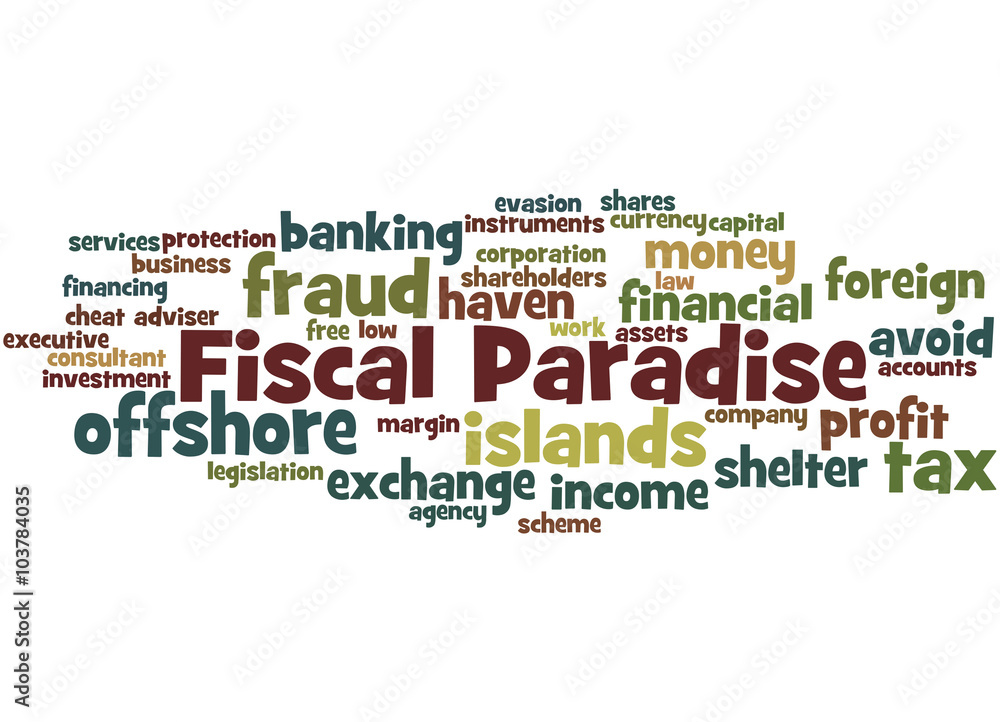 Fiscal Paradise, word cloud concept 2