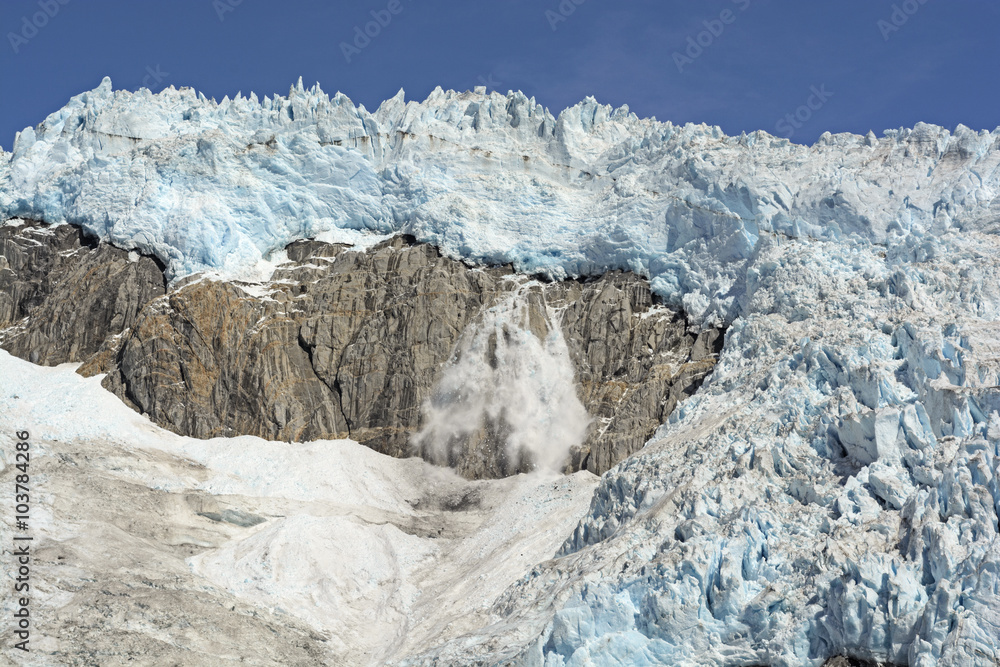 Ice Fall on an Alpine Glacier