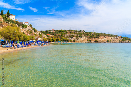 A view of Pythagorion beach, Samos island, Greece