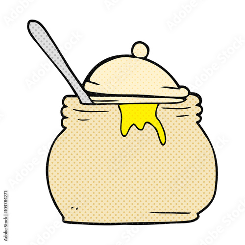 cartoon mustard pot