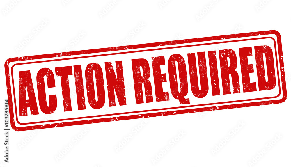 Action required stamp Action required stamp