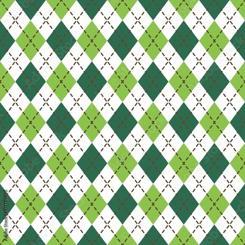 Saint Patrick's Rhombus Seamless Pattern