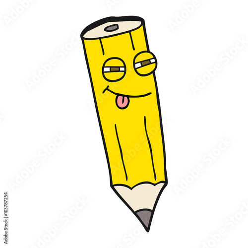 sly cartoon pencil