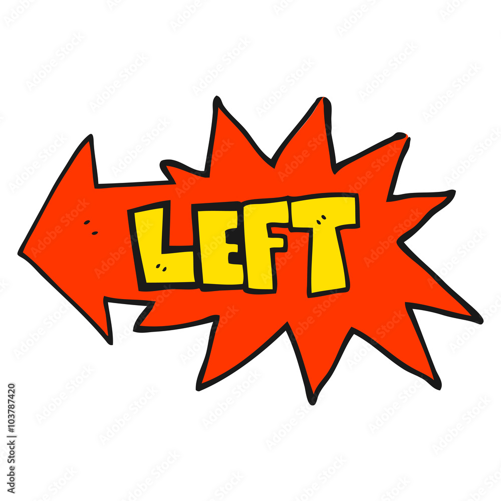 Fototapeta premium cartoon left symbol