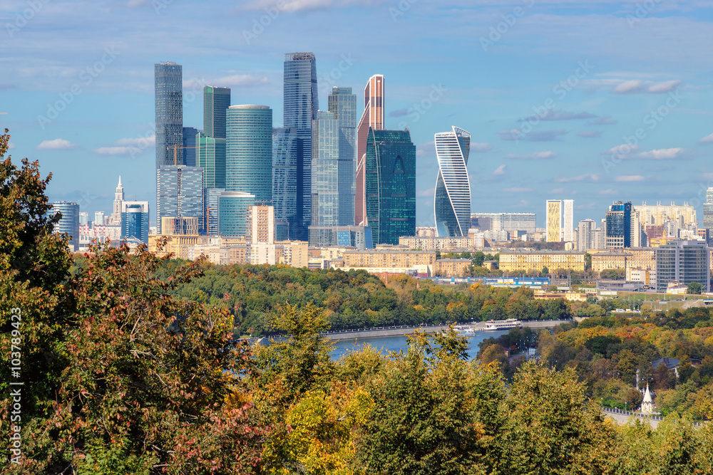 Obraz premium Moscow city (Moscow International Business Center) Russia