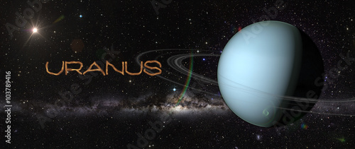 Fototapeta Naklejka Na Ścianę i Meble -  Planet Uranus in outer space.