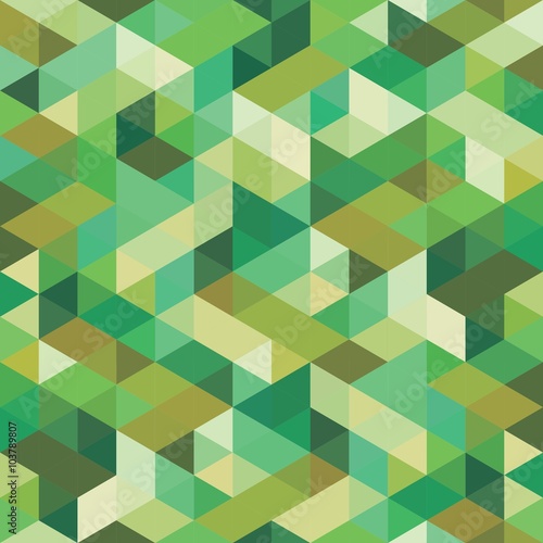Green Triangles Seamless Pattern
