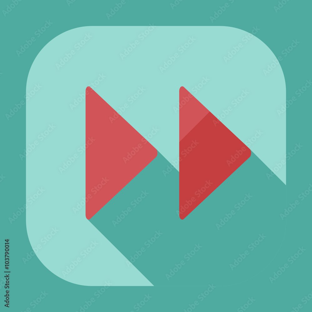Flat modern design with shadow icon player Flat modern design with shadow icon player