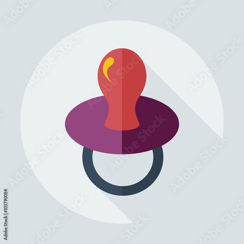 Flat modern design with shadow icons soother