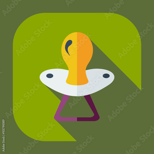Flat modern design with shadow icons soother