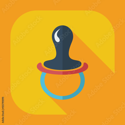 Flat modern design with shadow icons soother