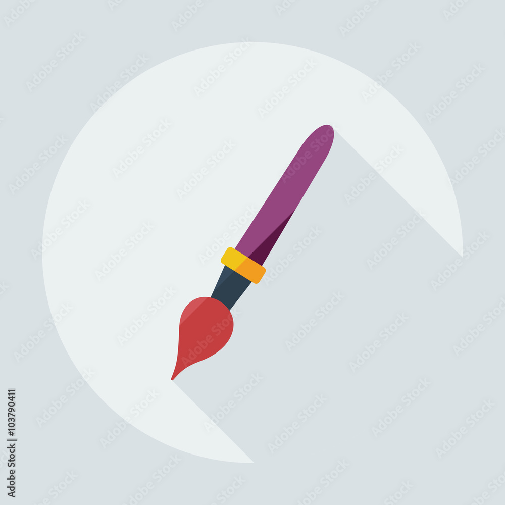 Flat modern design with shadow Icon brush Flat modern design with shadow Icon brush