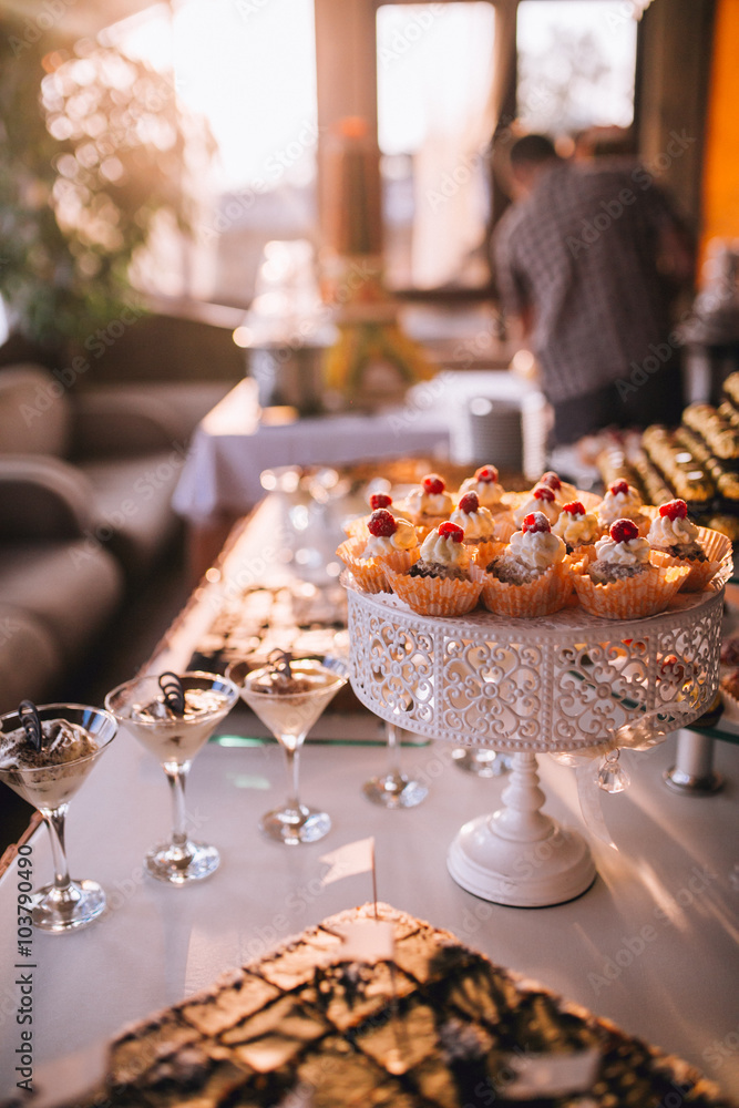 Naklejka premium Delicious Wedding&nbsp; and Candy Bar