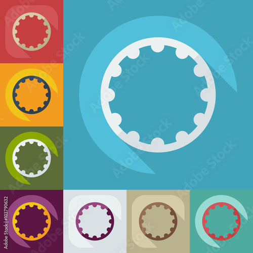 Flat modern design with shadow icon hoop