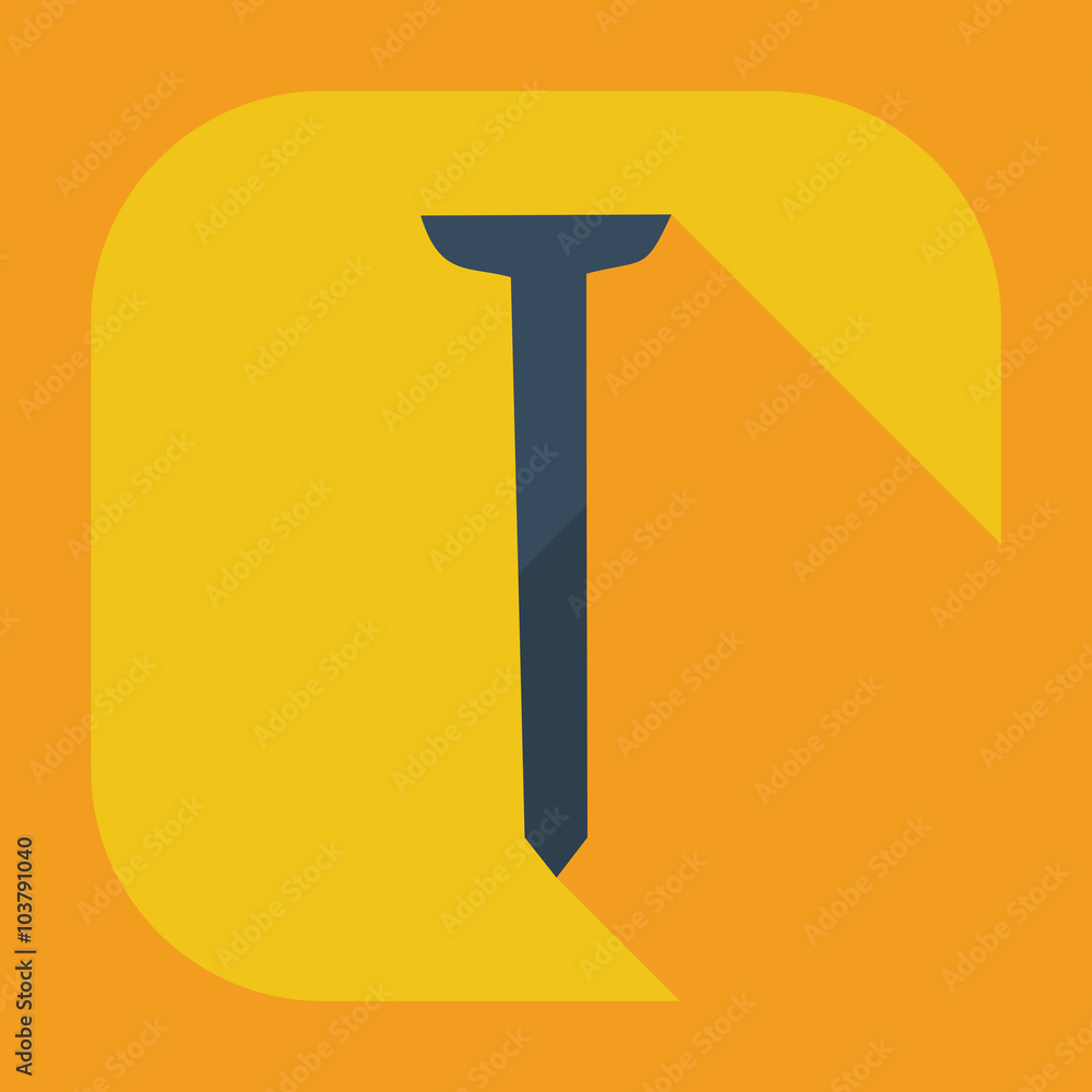 Flat modern design with shadow icons screw Flat modern design with shadow icons screw