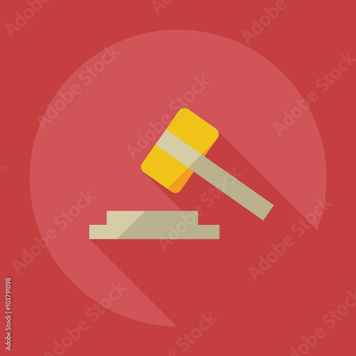 Flat modern design with shadow icons law