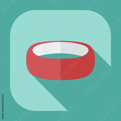 Flat modern design with shadow icons bijouterie