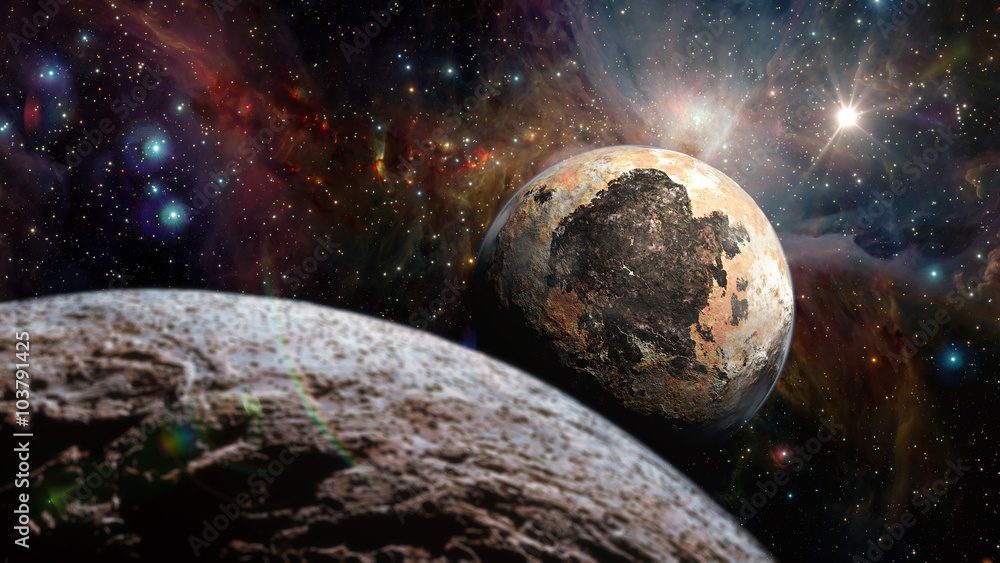 Naklejka premium Alien Exo Planet. Elementy tego zdjęcia dostarczone przez NASA