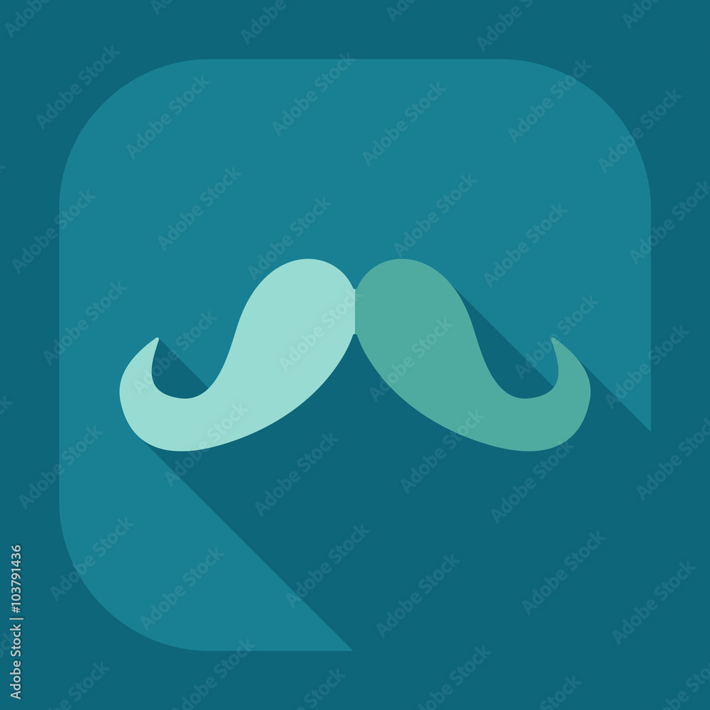 Obraz premium Flat modern design with shadow icon mustache