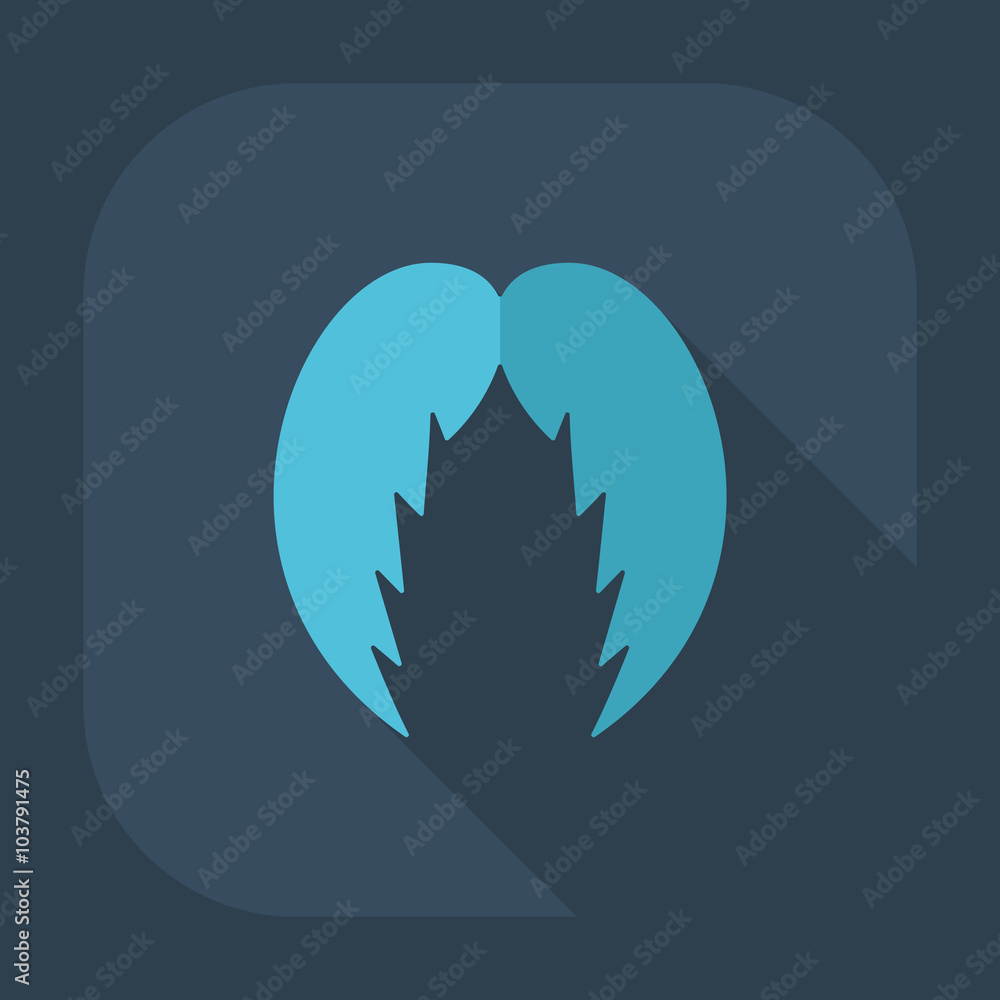 Obraz premium Flat modern design with shadow icon mustache