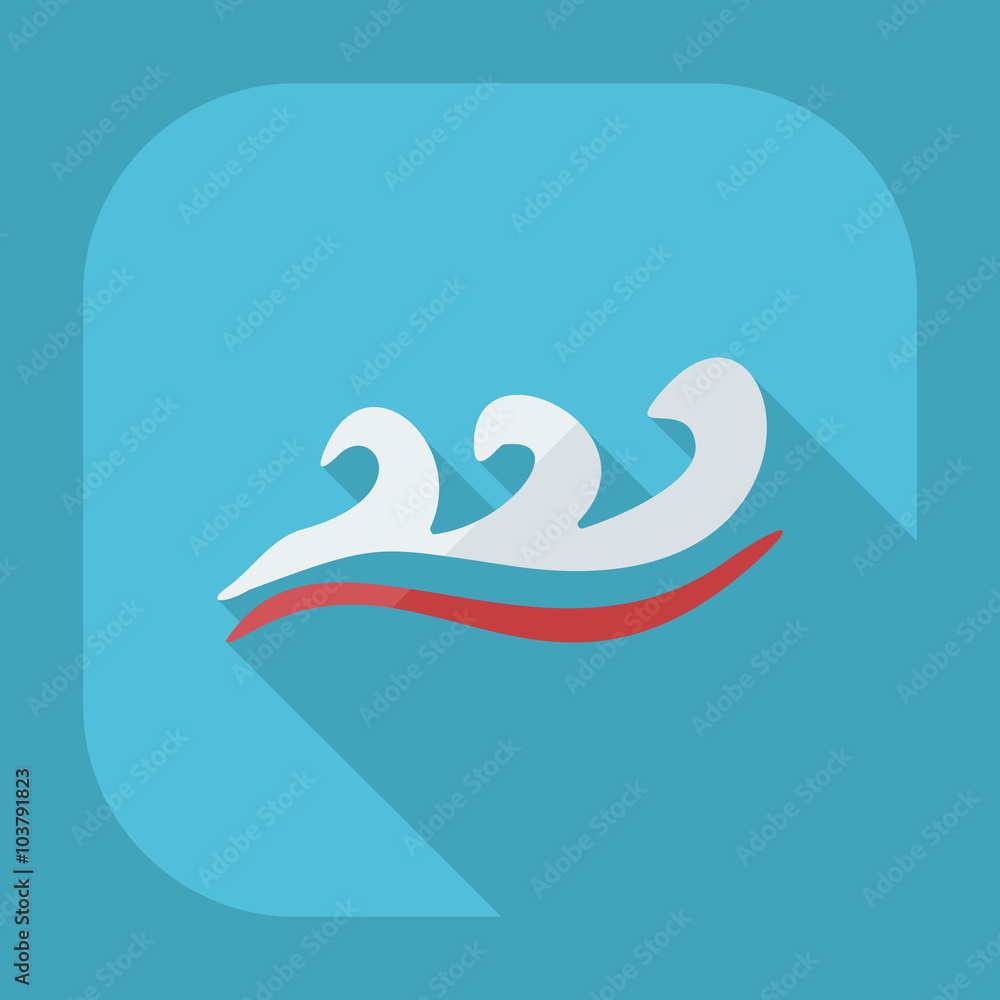 Flat modern design with shadow icons wave Flat modern design with shadow icons wave
