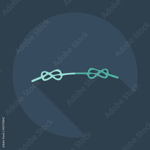 Flat modern design with shadow icons marine rope