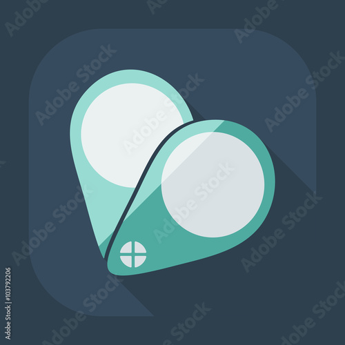 Flat modern design with shadow icon optics