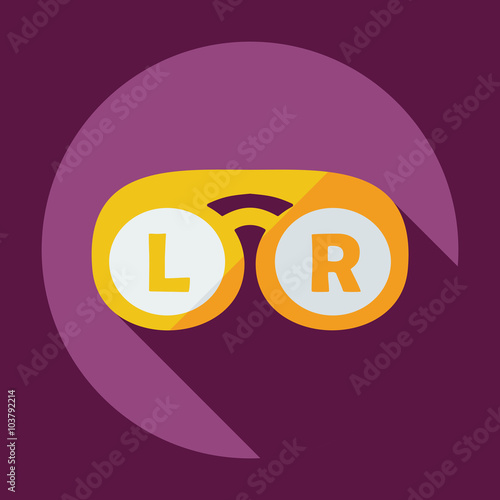 Flat modern design with shadow icon optics