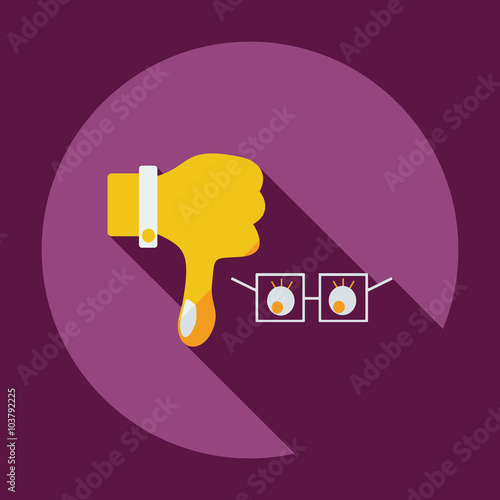 Flat modern design with shadow icon optics