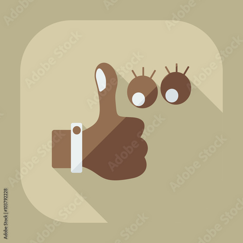 Flat modern design with shadow icon optics