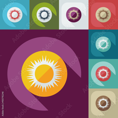 Flat modern design with shadow icon optics