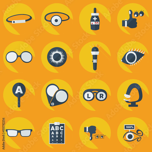 Flat modern design with shadow icon optics
