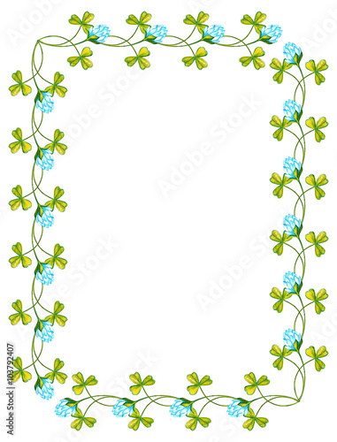 Beautiful frame with hand drawn clover.