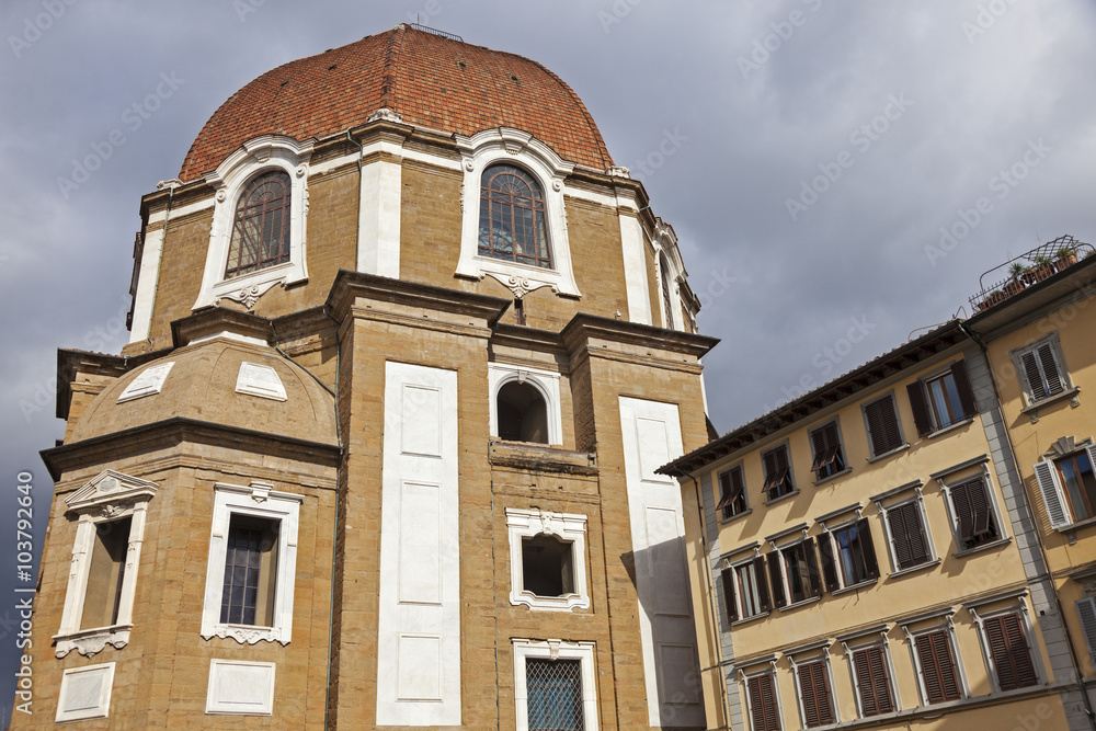 The Basilica di San Lorenzo (Basilica of St Lawrence) in Florenc