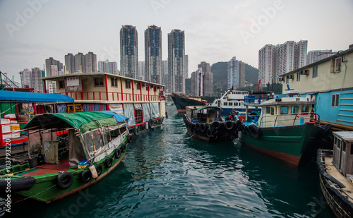 Fishing village of Aberdeen, Hong-Kong, China © mrdenpol