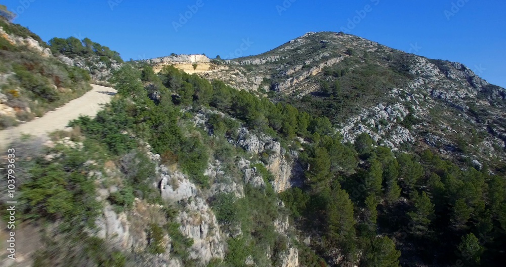 4K Aerial, Flight over an epic Andalusian landscape with wide angle view, Spain - Shot is additionally stabilized, graded and mostly accelerated. Watch also for the native versions