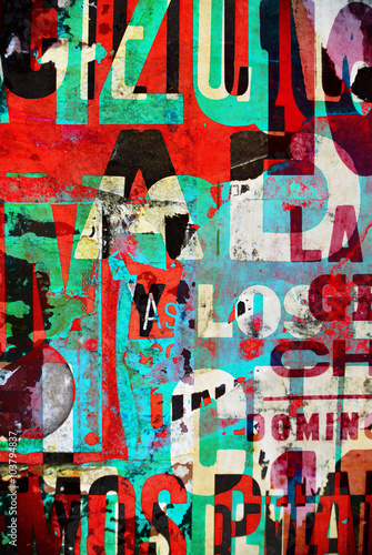 Background digital collage or typography design wallpaper textur