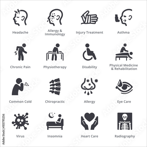 Health Conditions & Diseases Icons - Sympa Series | Black

