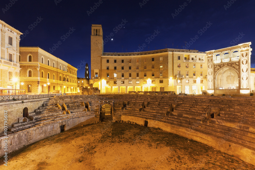 Piazza Santo Oronzo and Roman Amphitheatre in Lecce