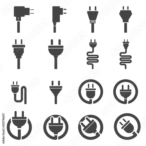 plug icon vector illustration photo