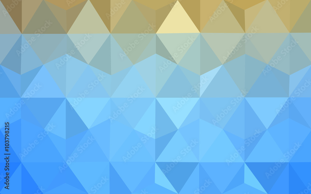 Obraz premium Multicolor blue, yellow, orange polygonal design pattern, which consist of triangles and gradient in origami style.