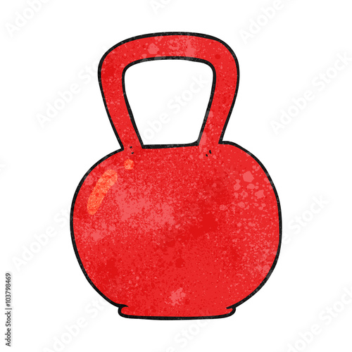 textured cartoon kettle bell